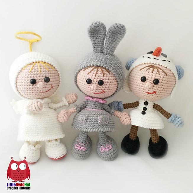 190 Girl Doll in an Easter Bunny Rabbit outfit
