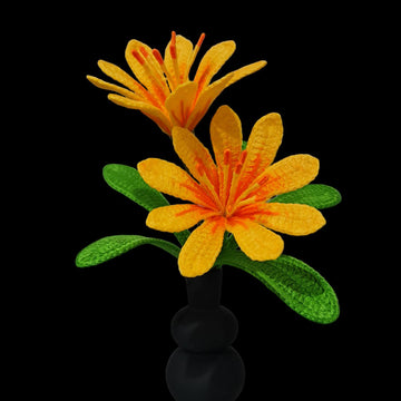 Crochet Lewisia Cotyledon flower