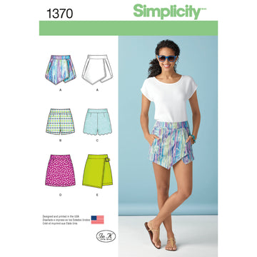 Simplicity Women's Shorts, Skort and Skirt 1370 - Sewing Pattern