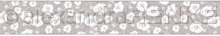 Alexandra Renke Washi Tape 30mmX10m - Grey Flowers