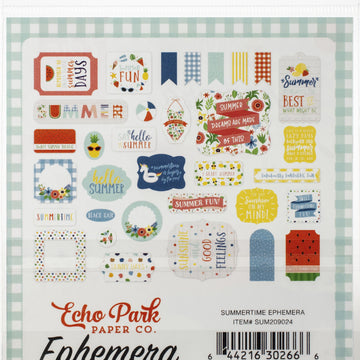 Echo Park Paper Echo Park Cardstock Ephemera 33/Pkg - Icons, Summertime