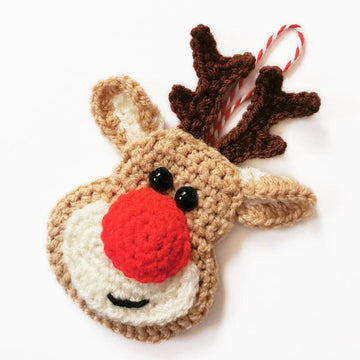 Christmas Tree Ornament Crochet Pattern - Santa, Mrs Claus, Reindeer, Elf & Pudding Holiday Decoration