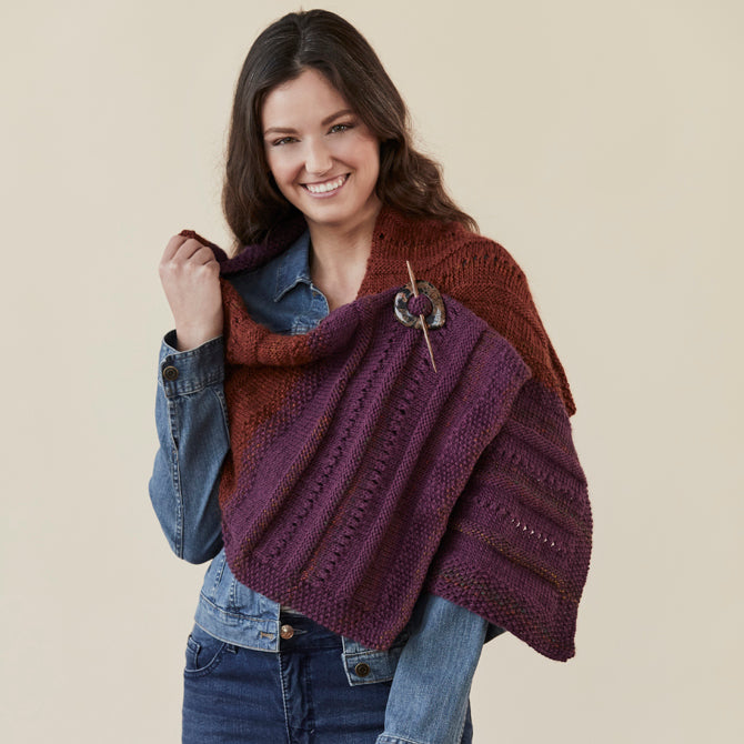 Cedaredge Wrap - Shawl Knitting Pattern for Women in Tahki Yarns Gunnison