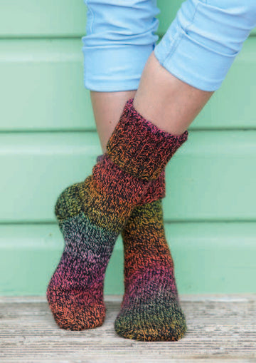 Ribbed and Stocking Stitch Socks in Hayfield Illusion DK - 7935 - Downloadable PDF