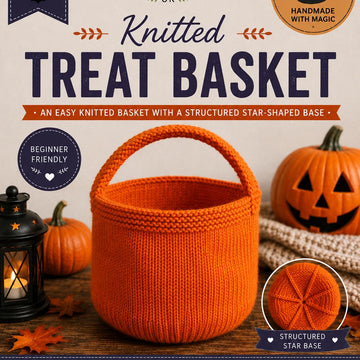 Knitted trick or treat bucket