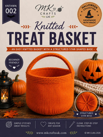 Knitted trick or treat bucket