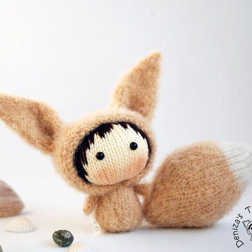 Fennec fox Doll with removable tail.