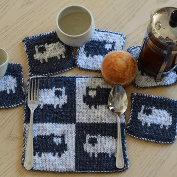 Sheep Coasters and Table Mat