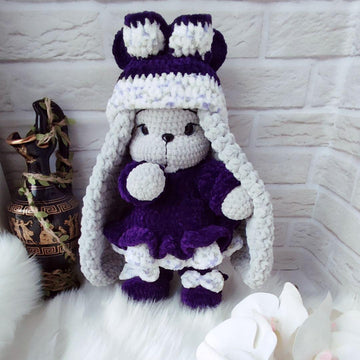 Crochet Bunny with long ears Amigurumi Rabbit