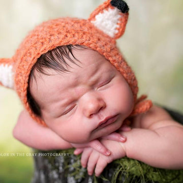 Woodland Fox or Bear Baby Bonnet