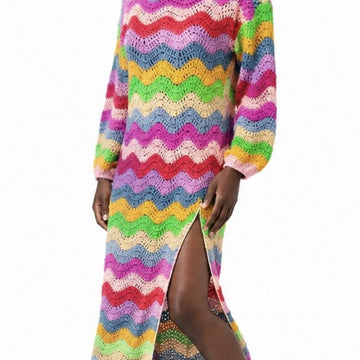 Ripple Maxi Crochet Dress