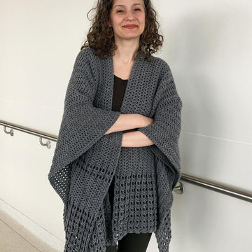 Crochet Ruana Pattern: Never-A-Gray-Day Ruana