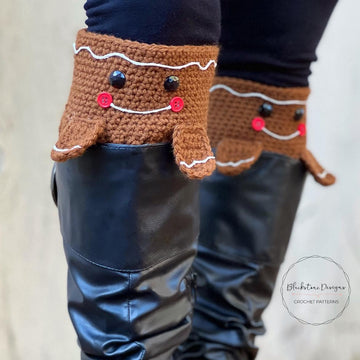 Peeping Gingerbread Boot Cuffs