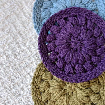 Puff Stitch Coasters