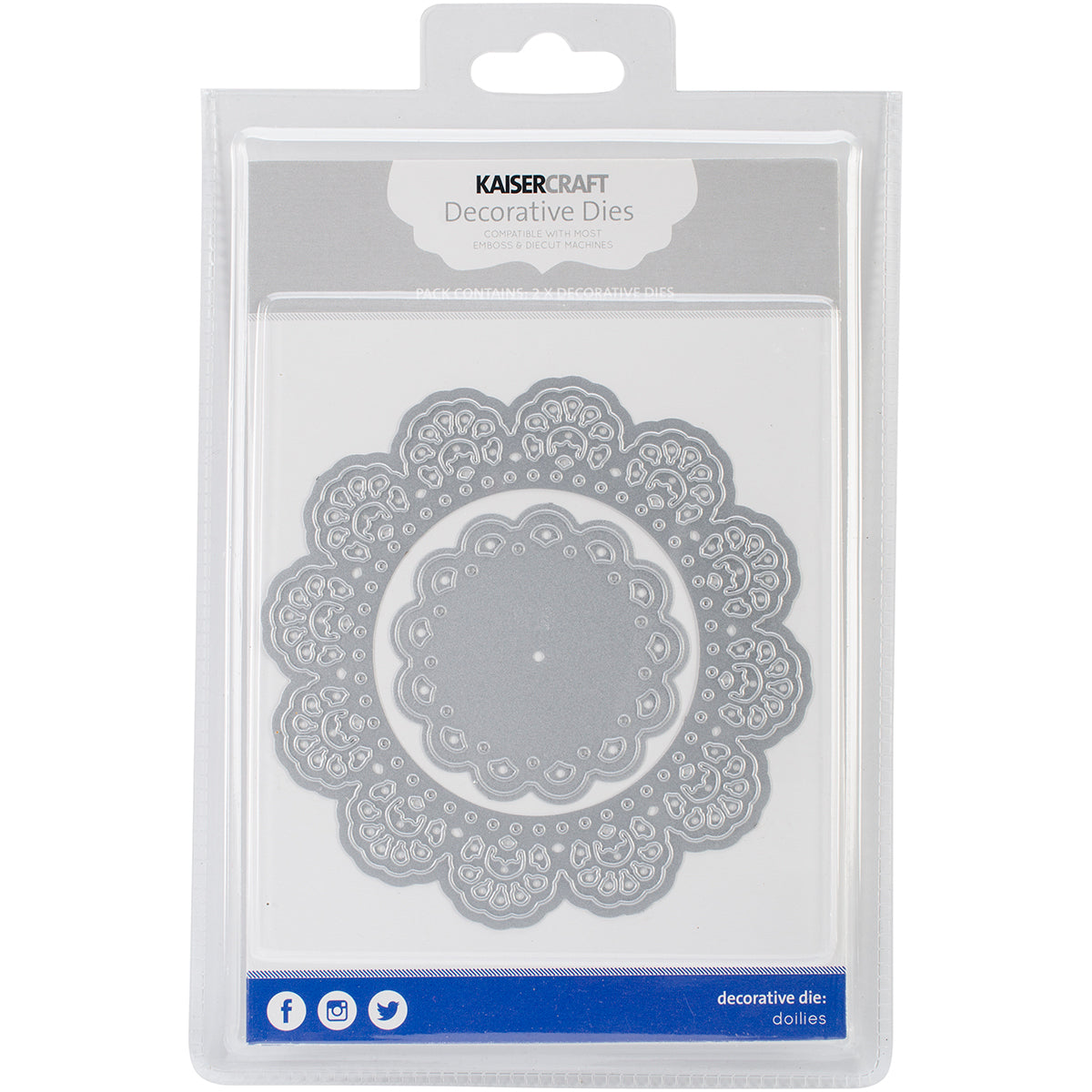 Kaisercraft Dies - Doilies 4.5"X4.5" & 2.5"X2.5"