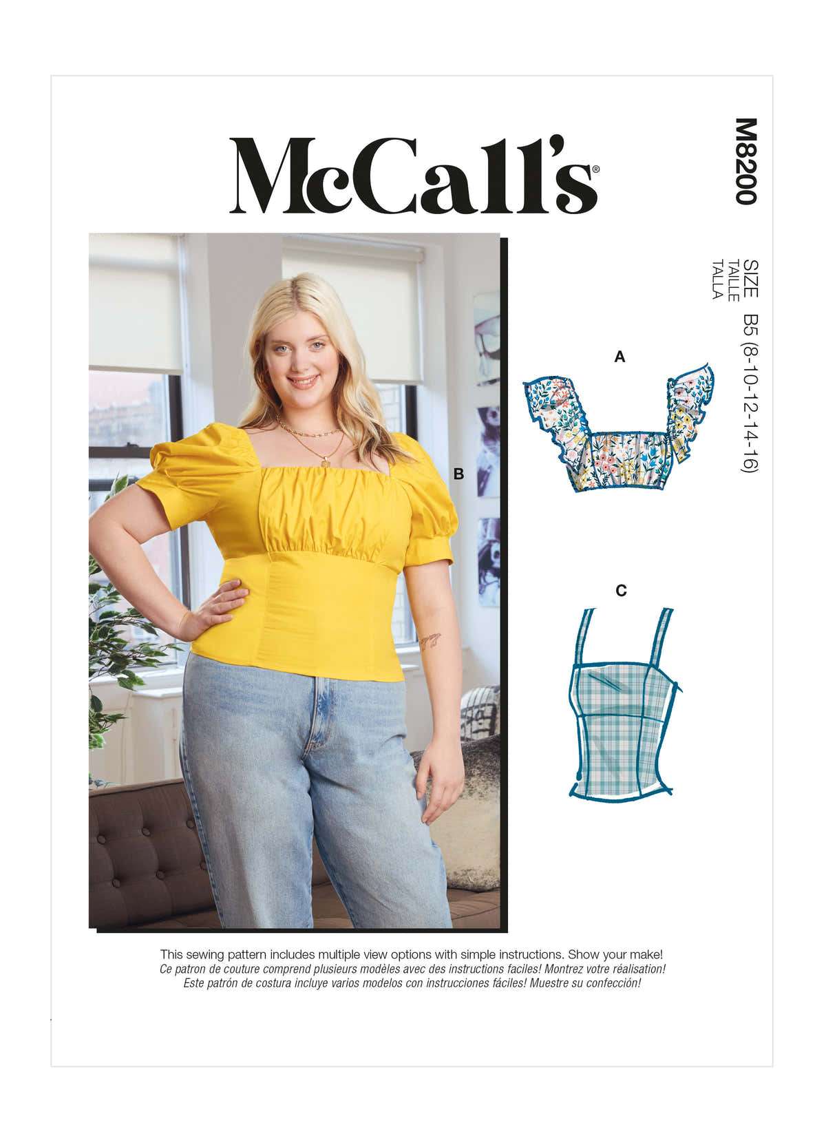 McCall's Misses' & Women's Tops M8200 - Sewing Pattern