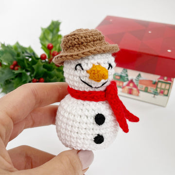 Crochet snowman pattern Christmas ornament Amigurumi snowman decoration