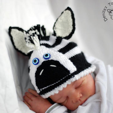 New Born Baby Zebra Hat
