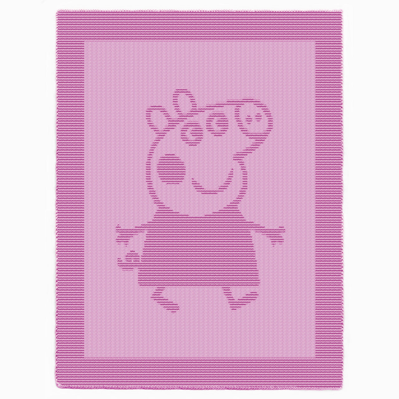 Peppa Pig blanket Knitting Pattern, Knit and Purl only, Cute Piggy Cartoon Moovie Character motif