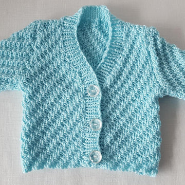 Jude - babies diagonal rib cardigan