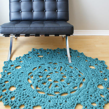 Super Chunky Doily Rug / Blanket 8 Styles (30"-66" diameter)