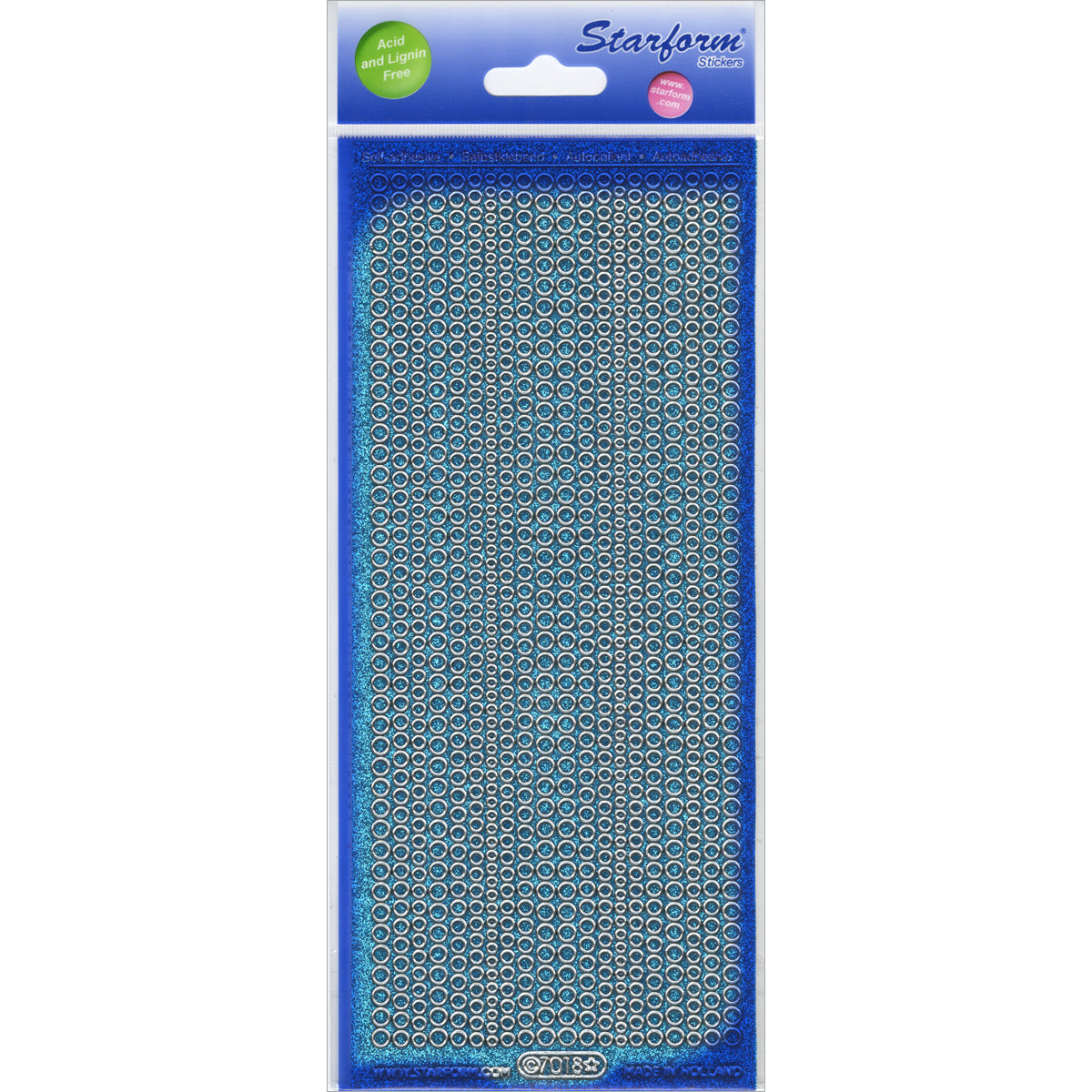 Elizabeth Craft Designs Elizabeth Craft Glitter Dots Assorti Peel-Off Stickers - Turquoise