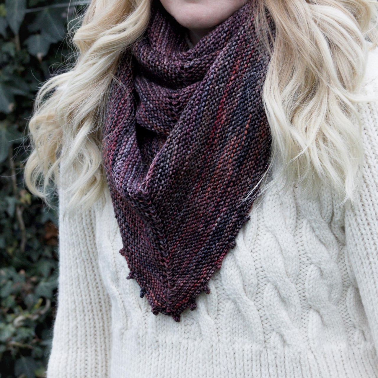 Simple double sided wrap Aran