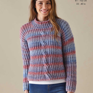 Sweater and Cardigan Knitted in King Cole Acorn Aran - 5806 - Downloadable PDF