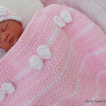 Peek a bow blanket Set