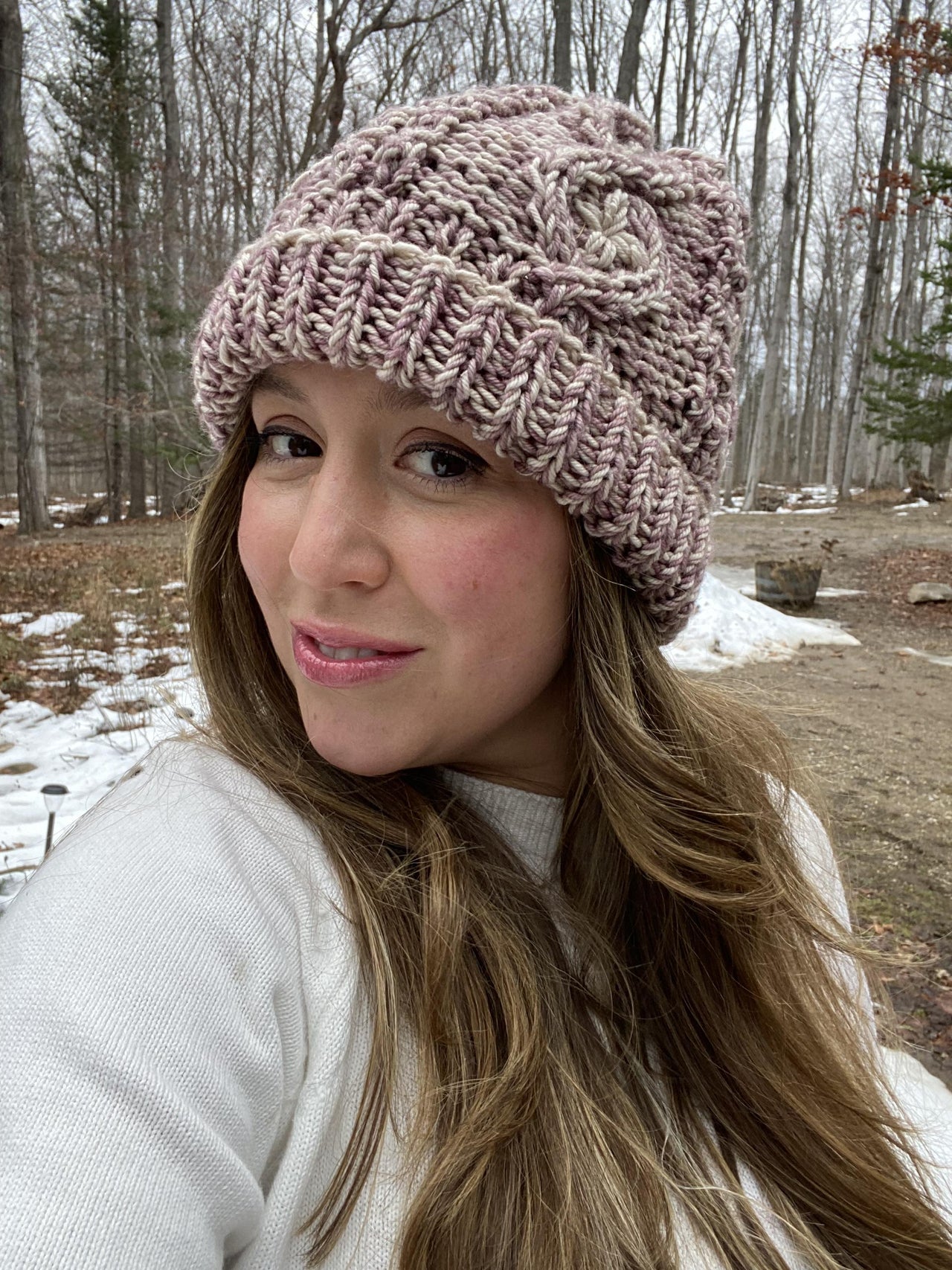 Embellished Cable Beanie