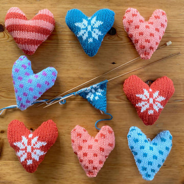 Cosy Christmas Hearts Decorations