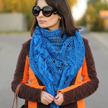 Felicia crochet shawl with fringe