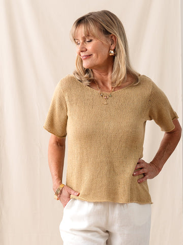 Perse Top in Berroco Modern Linen - Downloadable PDF