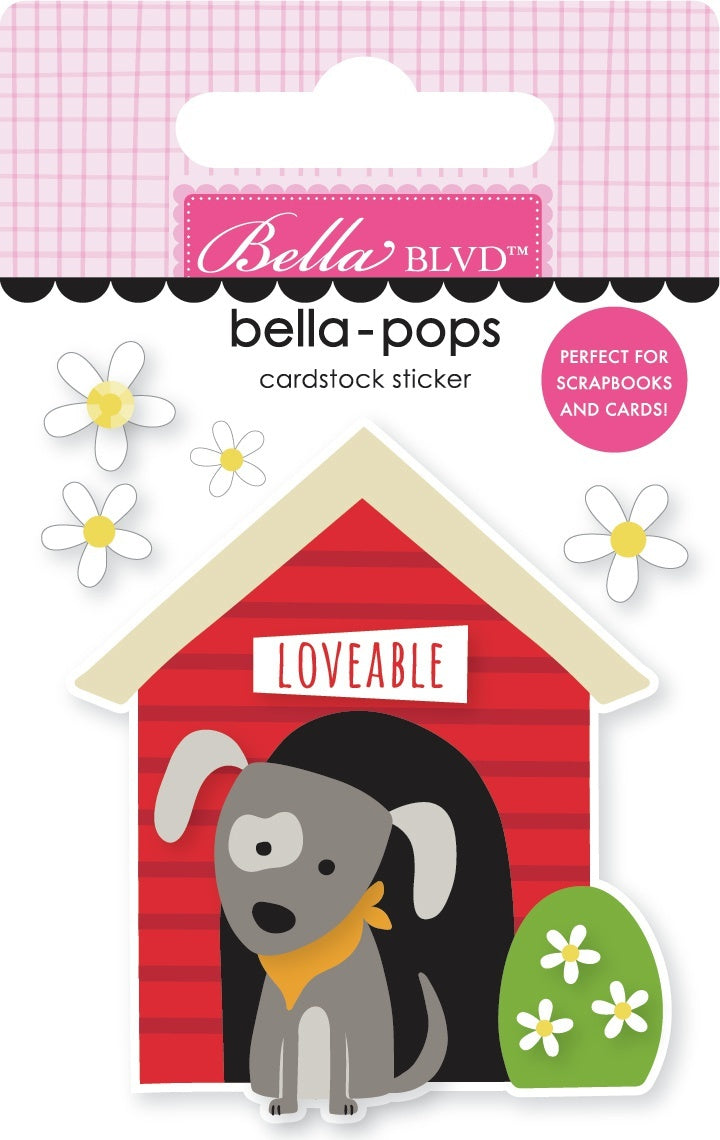 Doodlebug Cooper Bella-Pops 3d Stickers - Doghouse