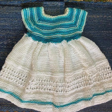 Blue waves baby dress