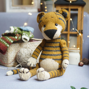 Knitting Pattern - Large Tiger toy