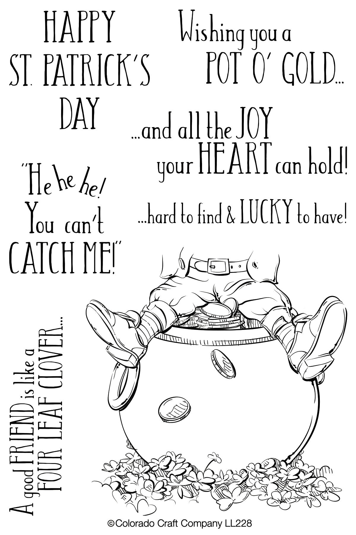 Colorado Craft Company Clear Stamps 4"X6" - St. Patrick's Day-Lovely Legs