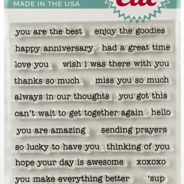 Avery Elle Clear Stamp Set 4"X6" - Simple Sentiments
