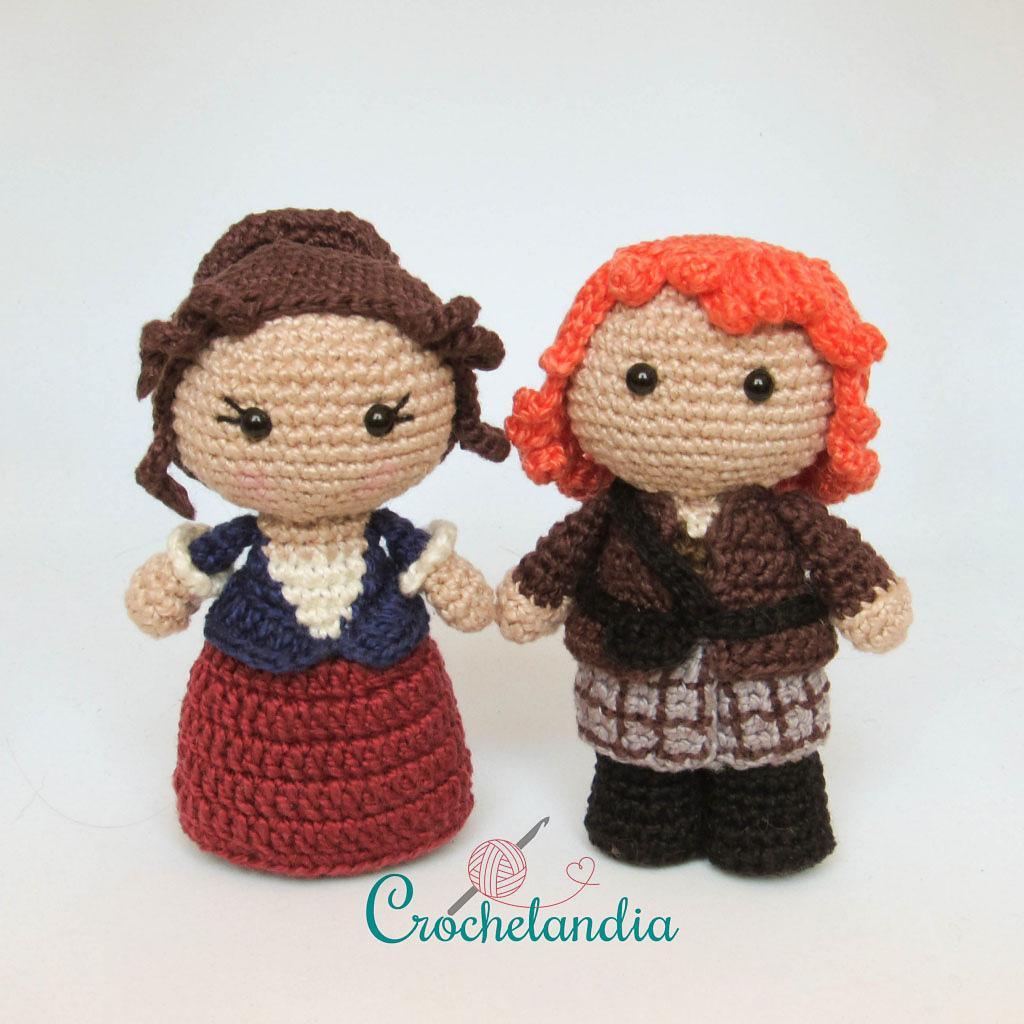 Claire and Jamie - amigurumi patterns by Crochelandia