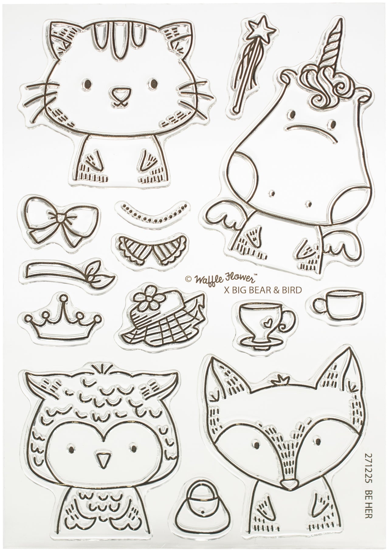 Waffle Flower Crafts Clear Stamps 4"X6" - Be Her