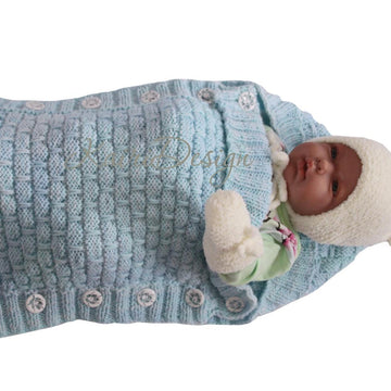 Baby doll sleeping bag blue