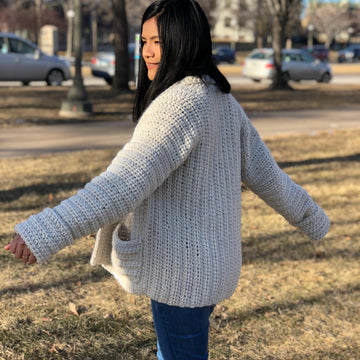 Crochet buttoned sweater