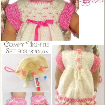 Comfy Nightie Set for AG and other 18'' Dolls