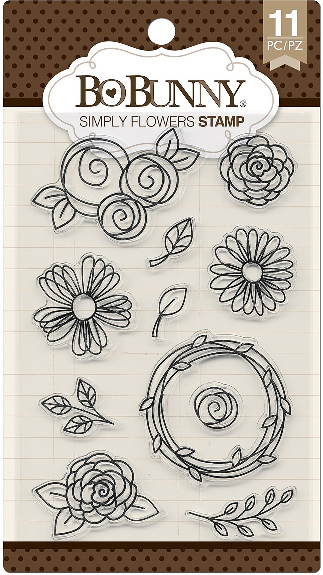 American Crafts BoBunny Stamps - Simply Flowers