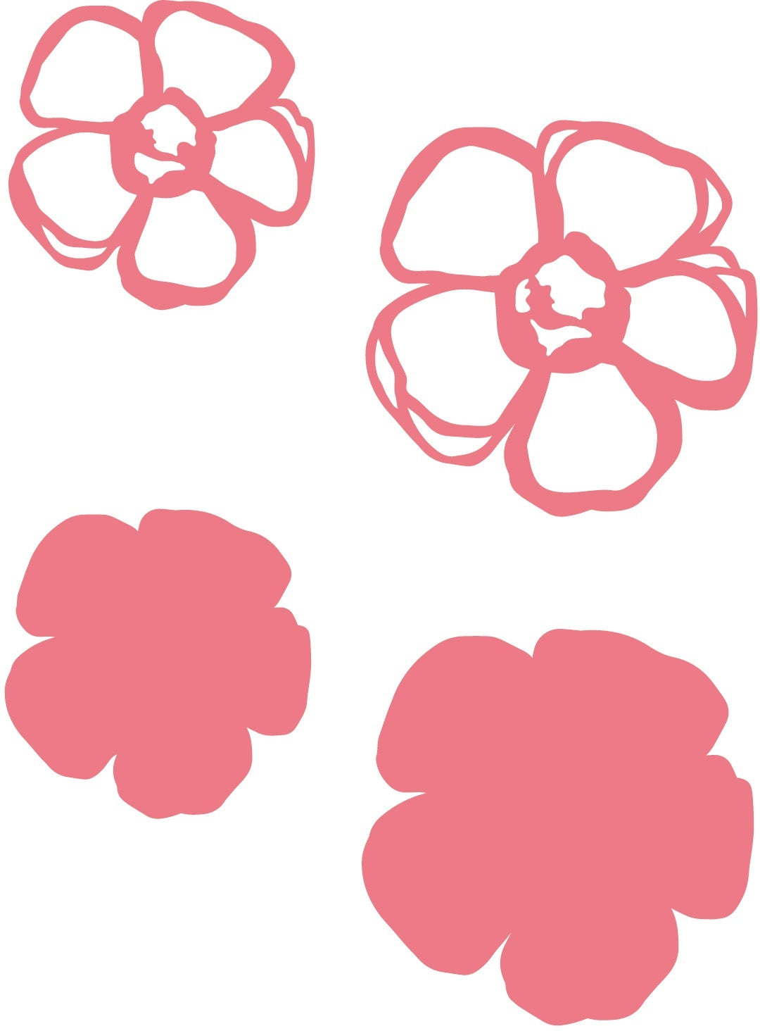 Uniquely Creative Metal Dies - Chunky Scribble Flowers