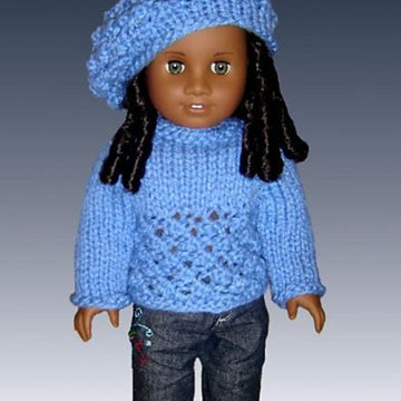 Doll Sweater and Slouchy Hat. Fits American Girl, 18 inch. Gotz, PDF, AG, 043