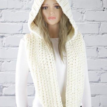 Alexia Crochet Hooded Scarf #800