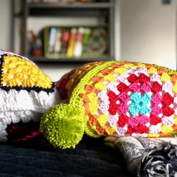 Sideways Granny Square Pillow