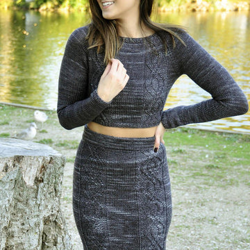 Crop it Like it's Hot Sweater and Skirt Set