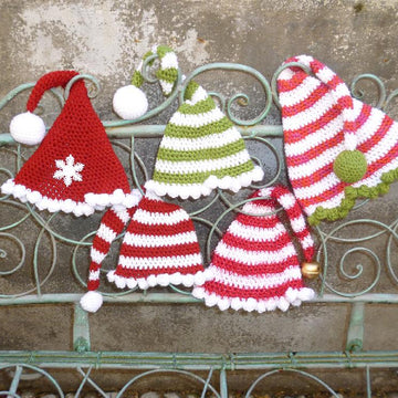 Long/Short Tailed Wee Willie Winkie Style Crocheted Christmas/ Winter Hat Pattern